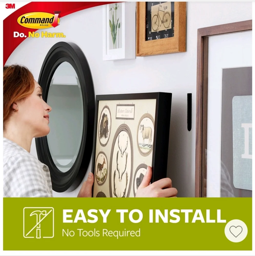 Command 28pc M/L Black Picture Hanging Strips